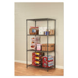 Alera ALESW503624BA 36 in. x 24 in. x 72 in. Four-Shelf Wire Shelving Starter Kit - Black Anthracite Alera