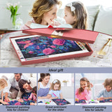 Stalente Diamond Painting Kits for Adults, Rose Flower Round Full Drill Diamond Art Kits, 5D DIY Paint with Diamonds Crafts for Home Wall Decoration Gifts 12×16 Inch, Butterfly Stalente