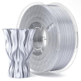 ELEGOO Silk PLA Filament 1.75mm Silver 1KG, 3D Printer Filament Dimensional Accuracy +/- 0.02mm, 1kg Plastic Spool(2.2lbs) 3D Printing Filament Fits for Most FDM 3D Printers ELEGOO