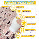 Puzzle Glue with New Sponge Head, Clear Water-Soluble Quick Dry Jigsaw Puzzle Glue, Suitable for 1000/3000/5000 Pieces of Paper and Wood Puzzle, 120ml*2 Bellisinno