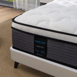 Queen Mattress, 14 Inch Queen Size Hybrid Mattress in a Box, Gel Memory Foam & Individually Pocket Innerspring Bed Mattress, Medium Firm CertiPUR-US Certified & Fiberglass Free QUEEN ROSE