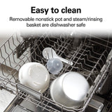 Hamilton Beach Digital Programmable Rice Cooker & Food Steamer, 8 Cups Cooked (4 Uncooked), With Steam & Rinse Basket, Stainless Steel (37518) Hamilton Beach