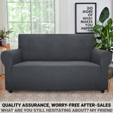 ZNSAYOTX Super Stretch Couch Cover Love Seat Sofa Covers for Living Room Dogs Pet Friendly Furniture Protector Spandex Loveseat Slipcovers with Anti Slip Foam Sticks (Dark Grey, Loveseat) ZNSAYOTX