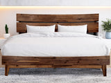 Acacia Aurora King Wooden Bed Frame with Headboard – Durable Solid Wood Platform Bed with Support Slats, 14 Inch Profile, Chocolate Finish A ACACIA FURNITURE