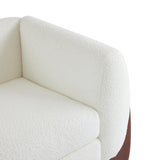 Christopher Knight Home Alma 63" Boucle Loveseat with Wood Legs, 2 Seater Sofa Couches for Living Room, Upholstered Couch Chair, Soft Seating Lounge Sofa Chair, Cozy Loveseat with Armrest, Beige Christopher Knight Home