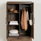 South Shore Acapella Wardrobe Armoire, Natural Walnut South Shore