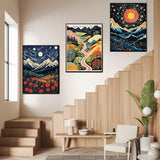 DOTSOPS Diamond Painting Kits Art Adults Painting Kit Crafts DIY 5D Diamond Art Packs Kits Full for Adults Beginner Home Wall Decoration Gift 11.8x15.7 Inches (6 Pack Landscape Abstract) DOTSOPS