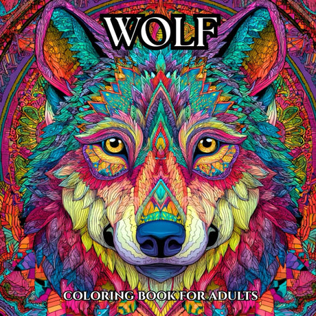 Wolf Coloring Book for Adults: A Beautiful Collection of Wilderness Designs Majosta