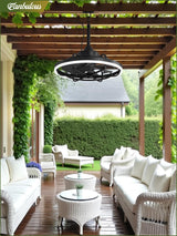 Fanbulous Outdoor Ceiling Fans with Light for Patios, 20" Weatherproof Plug in Ceiling Fan, Gazebo Fan Remote&APP Control, 3CCT Dimmable,Caged Ceiling Fan with Hanging Hook for Porch, Pergola,Canopy Fanbulous