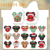 RiVolTa Christmas Diamond Art Kits - 16 Pcs Mouse Head Painting Magnets Refrigerator Cute Snowman Santa Claus Magnetic Stickers Dotz Ornaments for Adults Kids DIY Crafts Xmas Fridge Home Decals Decor RiVolTa
