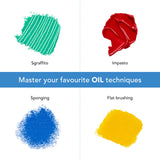 Castle Art Supplies 24 X 12ML Oil Paint Set | Great Value Set for Adult Artists, Beginners and Advanced | Vibrant Variety of Smooth-to-Use Colors | in Impressive Presentation Box with Tutorial (New) Castle Art Supplies