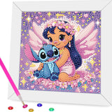 Gearock Small Diamond Art Kits with Frame - Easy DIY Cute Big Gem Painting Kits for Adults Beginners Cartoon Lovers Halloween Christmas Birthday Gifts, 7x7 Inch Gearock