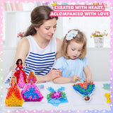 Poke in Fun Princesses Craft Kits for Kids 4-8: Gifts for 5 6 7 8 9 Year Old Girls,Arts and Crafts for Kids Ages 4-6, Fashion Princess Dress-up Toys Creative Activity Birthday Gifts for Girls & Boys KLAPTOR