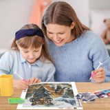 MOGTAA Tiger Diamond Art Kits for Adults, 5D Full Drill Diamond Painting Kits for Adults Beginners, DIY Landscape Round Diamond Dots for Adults, Gem Art for Home Decor 12 X 16Inch MOGTAA