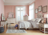 Signature Design By Ashley Realyn French Country Youth 6 Drawer Dresser, Chipped White & Brown Signature Design by Ashley