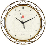 Bulova Clocks C4834 Luxfer Prism 14 Inch Frank Lloyd Wright Inspired Wall Clock Bulova