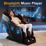 4D Massage Chair Full Body, Zero Gravity SL-Track Shiatsu Massage Chair Recliner with Heating, Body Scan, AI, Calf Kneading, Foot Rollers, Airbags, Footrest Extension, 4 Control Ways, BH-5201(Brown) VUYSUYVY