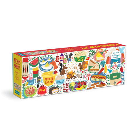 Mudpuppy Picnic Party 1000 Piece Panoramic Family Puzzle Mudpuppy