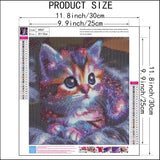 SHICERNHJ Cat Diamond Art Painting Kits,5D Full Round Drill Fluorescent Cat Diamond Art Kits for Adults Beginner,DIY Diamonds Dot Gem Art for Adults Home Wall Decor 12 x 12inch SHICERNHJ