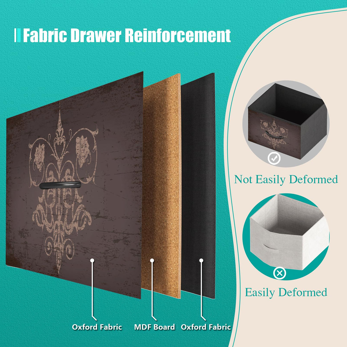 VASICAR Black Dresser with LED Lights & Power Outlets, Dresser TV Stand with 8 Drawers for 55" TV, Fabric Chest of Drawers for Bedroom, Living Room, Entryway VASICAR