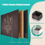 VASICAR Black Dresser with LED Lights & Power Outlets, Dresser TV Stand with 8 Drawers for 55" TV, Fabric Chest of Drawers for Bedroom, Living Room, Entryway VASICAR