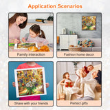 Acudotr Diamond Painting Kits for Adults, 5D Special Shape Diamond Art Kits for Beginners, Crystal Rhinestones Diamond Painting for Home Wall Decoration, Flower, 12×12 Inch Acudotr