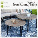 Sophia & William Half-Moon Patio Furniture Set, Curved Outdoor Sofa for 8 with Coffee Table, Wicker Sectional Sofa Outdoor Conversation Sets,Beige Sophia & William