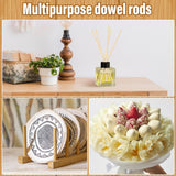 50Pcs Wooden Dowel Rods 1/4 x 12 Inch Wood Sticks for Crafts, Precut Wooden Rod Sticks Natural Wood Dowels for Craft and DIY Projects, Cake Dowels Hardwood Craft Dowel Rods Rclxl