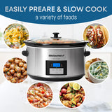 Elite Gourmet MST-900D 8.5Qt Digital Programmable XL Jumbo Slow Cooker, Adjustable Temp, Entrees, Sauces, Stews & Dips, Dishwasher Safe Glass Lid & Crock, Stainless Steel Elite Gourmet