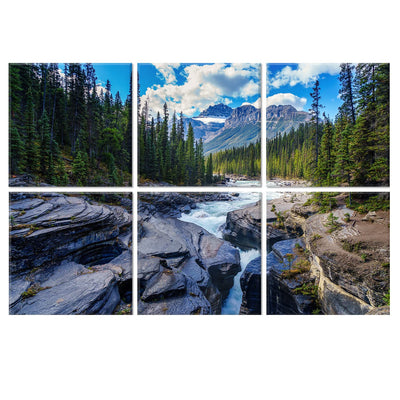 JBER Art Acoustic Panels Decorative, 6 Pack Acoustic Panels Art for Wall Decoration with Self Adhesive, Suitable for Recording Studio, Home Soundproof Wall Panels, 72x48inch (MASAYA CANYON)