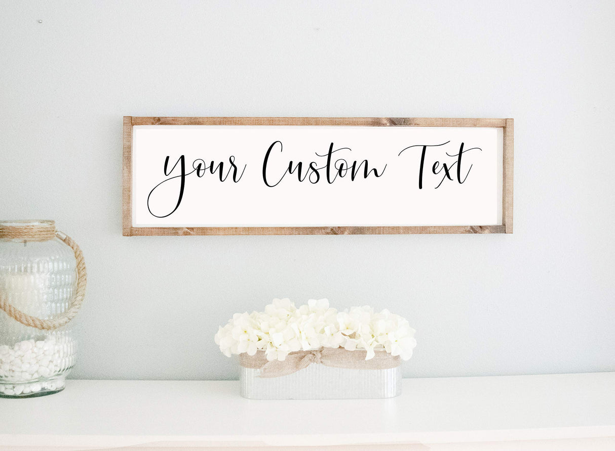 Schafer Art Studio - Framed Custom Wood Sign, Personalized Words or Text Wooden Wall Decor, Rustic Farmhouse Home Decor, Quote Sign Schafer Art Studio