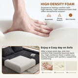 Jocoevol 75'' Queen Folding Convertible Sofa Bed with Large Pillow, 4-in-1 Floor Foldable Futon Sofa Bed, Chenille Boneless Mattress Couch, Floor Sleeper Sofa Chair Bed for Living Room/Bedroom, Black Jocoevol