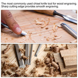 uxcell Wood Chisels Carving Knife, 10mm Chrome Plated 45# Carbon Steel Curved Half-round Tip Woodworking Hand Tool Graver 165mm (6.5-Inch) Length uxcell