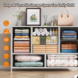 Furnulem White Dresser with 9 Large Drawers for 55'' Long TV Stand Entertainment Center, Wide Wood Shelf Storage for Bedroom,Living Room,Closet,Entryway,Sturdy Metal Frame Furnulem