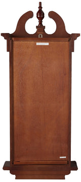 Bedford Clock Collection Grand Antique Chiming Wall Clock with Roman Numerals in a in a Cherry Oak Finish, 38" L Bedford Clock Collection