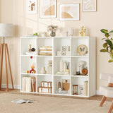 Tangkula 6-Cube Bookcase, Large Floor Standing Horizontal Bookshelf with 6 Open Shelves & 2 Anti-Tipping Kits, Home Office Wooden Storage Book Shelf for Living Room, Study (White, 6-Cube) Tangkula