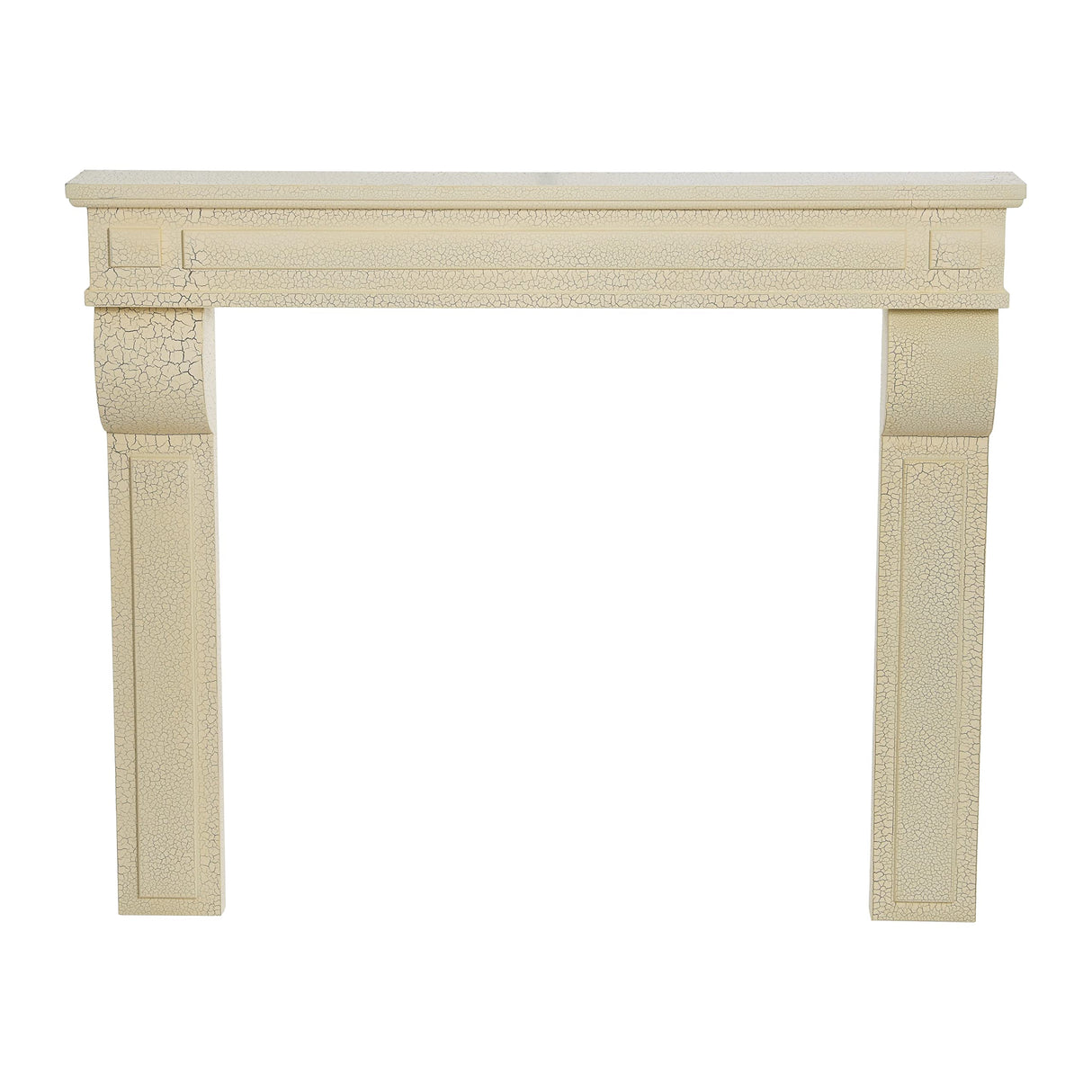 Creative Co-Op Lodge Fireplace Mantel, Distressed Cream Creative Co-Op