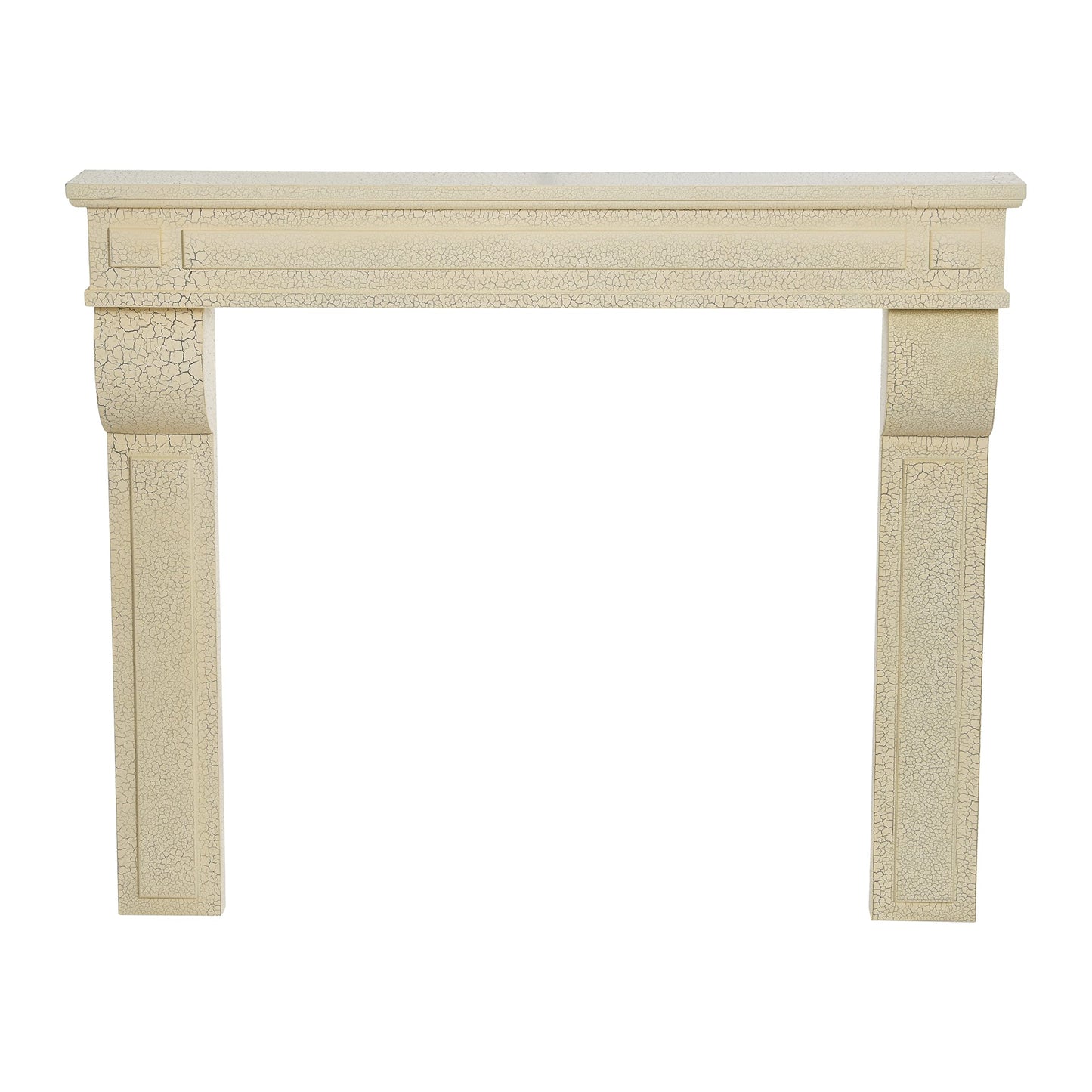 Creative Co-Op Lodge Fireplace Mantel, Distressed Cream