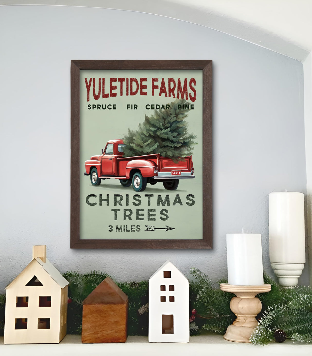 Farmhouse Wall Decor for your Home - 12x16 Rustic Wood Frame with 14 Interchangeable Sayings for the 4 Seasons, Christmas, Easter, Thanksgiving & July 4 Parallel Decor