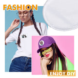 30 Pieces Sublimation Patches Fabric Iron-on Blank Patches 3 Shapes Repair Patches Sublimation Blank Hat Patch for DIY Crafts, Caps Clothes Shoes Bags Backpacks Uniforms (White Frame) Waydress