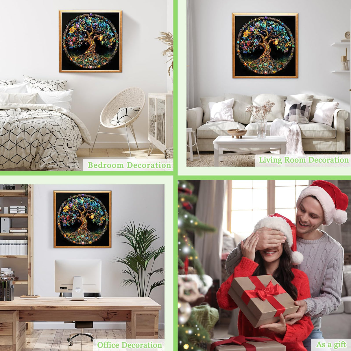 MAXBYE Diamonds Painting Kits for Adults, 5D Tree of Life Diamond Art Kits for Beginners, Full Drill Round Gem Art Diamond Painting for Home Wall Decor Gift, 12x12inch MAXBYE