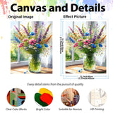 Flowers Paint by Numbers Kit for Adults, Flower Paint by Number for Adults Beginners, DIY Crafts Painting by Number for Gift Home Wall Decor 16x20 inch hkejoi