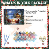 xackcme Lake Paint by Numbers for Adults, Winter Scenery Paint by Number on Canvas Without Frame, DIY Snow Landscape Oil Painting for Gift Home Wall Decor (16x20 inch) xackcme