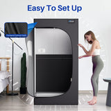 TOREAD Portable Far Infrared Sauna, Portable Infrared Full Size Sauna Tent, Sauna for Infrared Home Spa, Heated Body Therapy, Time & Temperature Remote Control (35"x35"x71") TOREAD