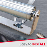 Ultimation Pack of 2 | 10" Long Roller & Bracket Set |1.5" Diameter | Galvanized Steel | Industrial Use | Easy Install | Reliable & Sturdy for Your Conveyor Needs | Can Be Used As Kayak Roller Loaders Ultimation