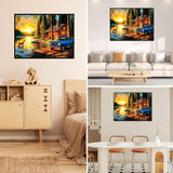 Diamond Art Kits for Adults Beginner- Deer Forest DIY Modern Diamond Painting Kits 5D Diamond Dots Gem Art Crafts with Tools- Round Full Drill Funny Crafts for Home Wall Decor&Gift-12x16 inch Fairyland JinWenn