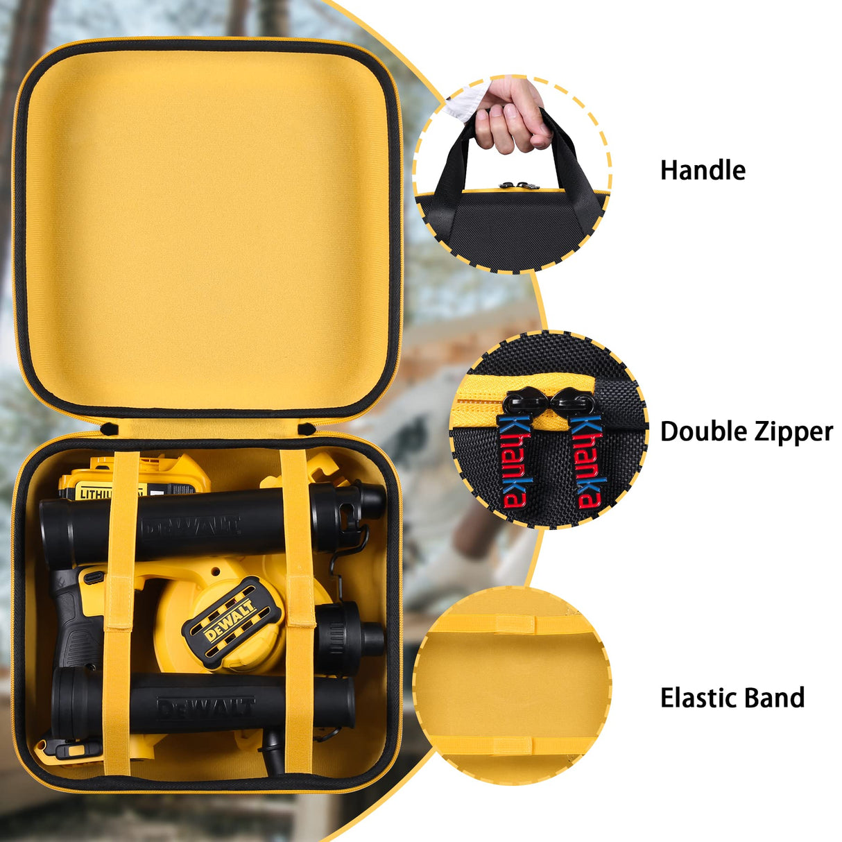 khanka Hard Case for Dewalt 20V MAX Blower(DCE100B)+Hard Case for DEWALT 20V MAX XR Jig Saw DCS334B / DCS335B khanka