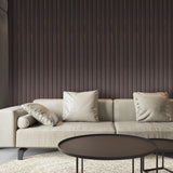 Art3d Slat Wall Panel for Modern Decor, WPC Acoustic Diffuser Panel, 8-Pack 96 x 6in. Black Walnut Art3d