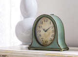 Creative Co-Op Metal Mantel Clock with Aqua Finish Creative Co-Op