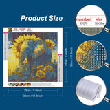 Stalente Diamond Painting Kits for Adults, Elephant Round Full Drill Diamond Art Kits, 5D DIY Paint with Diamonds Crafts for Home Wall Decoration Gifts 12×12Inch, Sunflower Stalente